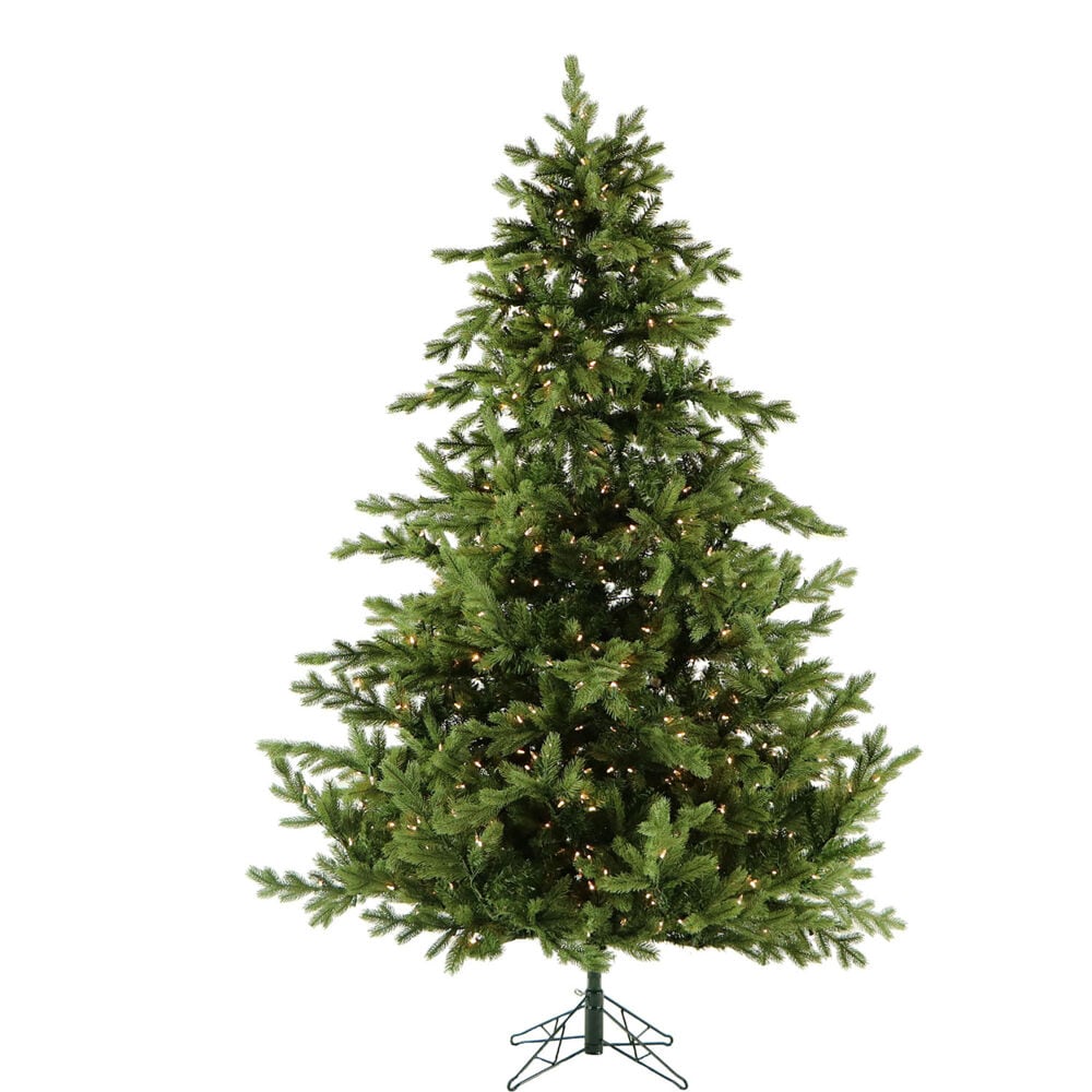 Fraser Hill Farm 9-ft Woodside pine Pre-lit Artificial Christmas Tree with White LED Lights