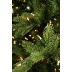 Fraser Hill Farm 9-ft Woodside pine Pre-lit Artificial Christmas Tree with White LED Lights