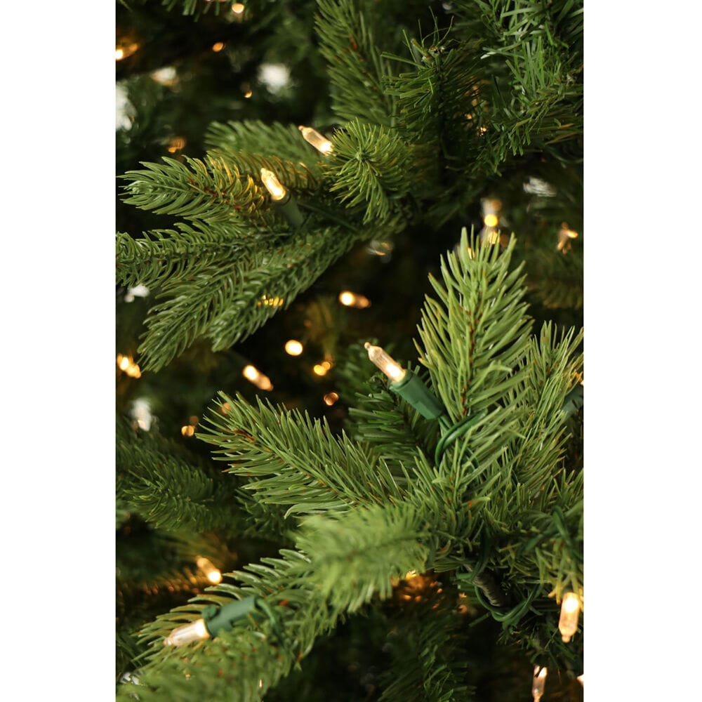 Fraser Hill Farm 9-ft Woodside pine Pre-lit Artificial Christmas Tree with White LED Lights