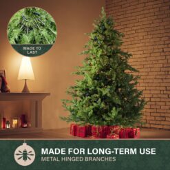 Fraser Hill Farm 7.5-ft Foxtail pine Pre-lit Artificial Christmas Tree LED Lights