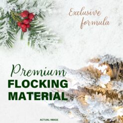 Fraser Hill Farm 10-ft Mountain pine Pre-lit Flocked White Artificial Christmas Tree LED Lights