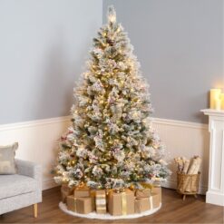 National Tree Company 7.5-ft Pine Pre-lit Artificial Christmas Tree with White Incandescent Lights