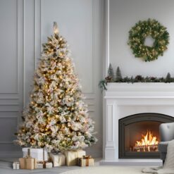 National Tree Company 7.5-ft Pine Pre-lit Artificial Christmas Tree with White Incandescent Lights