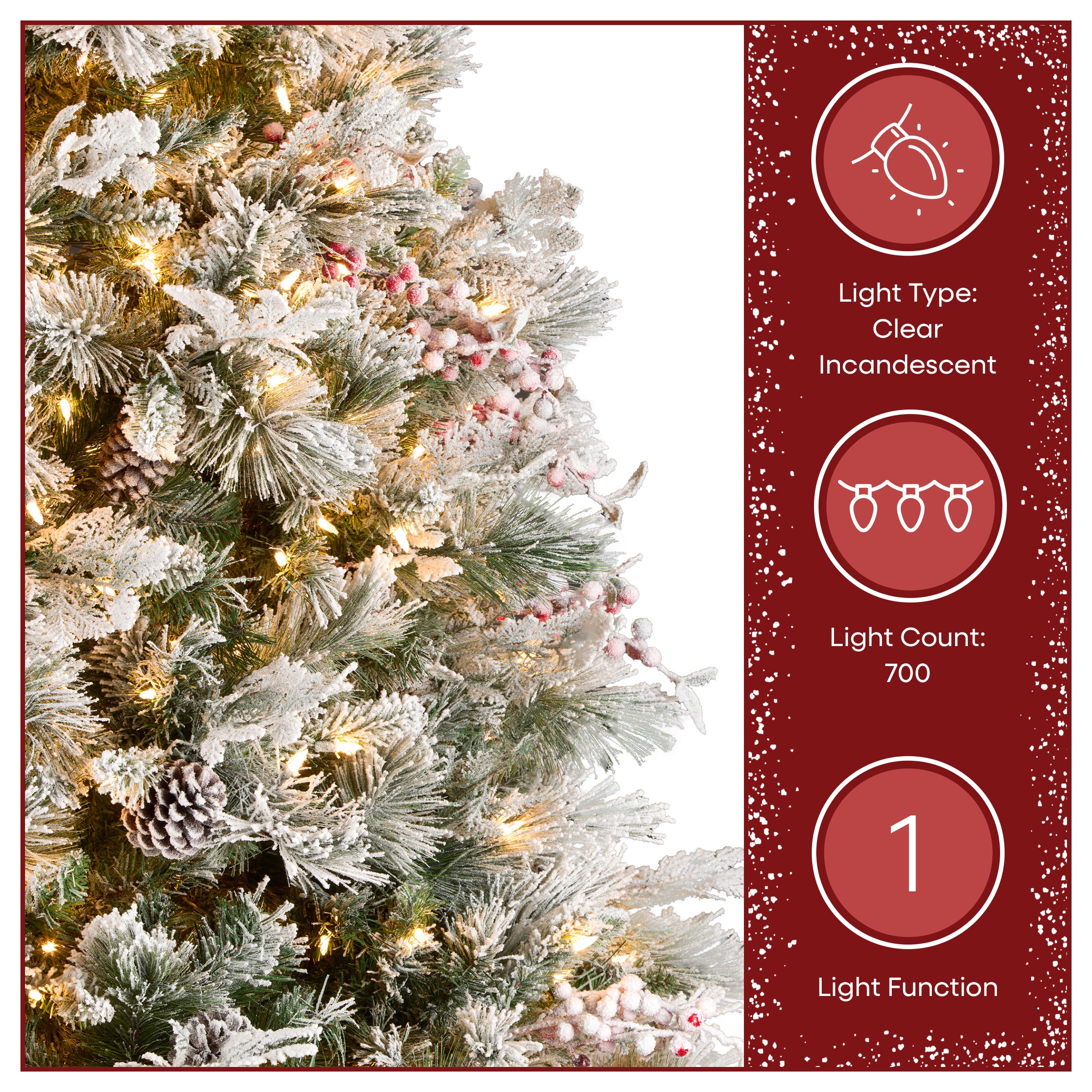 National Tree Company 7.5-ft Pine Pre-lit Artificial Christmas Tree with White Incandescent Lights