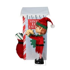 Holiday Living Animatronic 65.6-in Freestanding Elf Yard decoration with White LED Lights