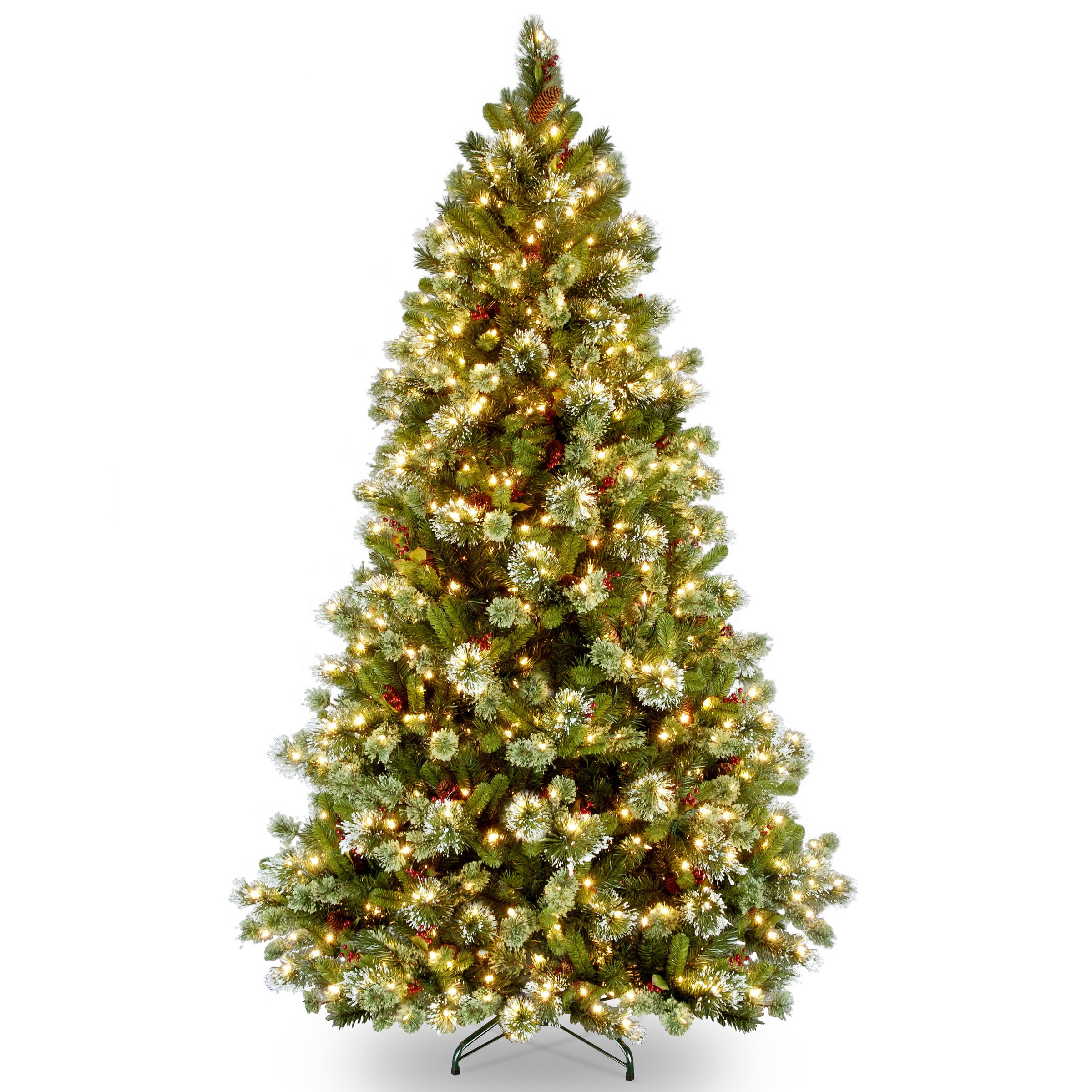 National Tree Company 7.5-ft Pine Pre-lit Artificial Christmas Tree with White Incandescent Lights