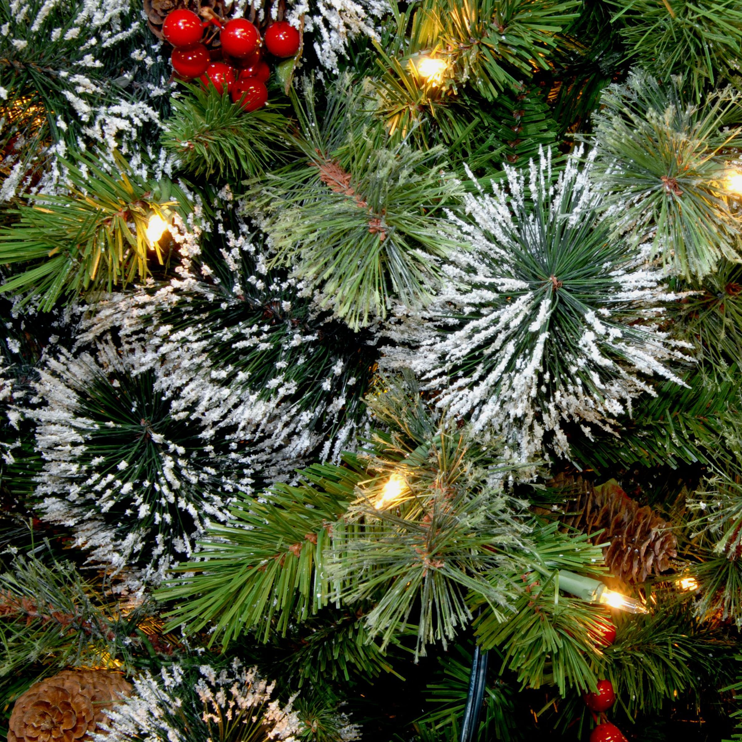 National Tree Company 7.5-ft Pine Pre-lit Artificial Christmas Tree with White Incandescent Lights