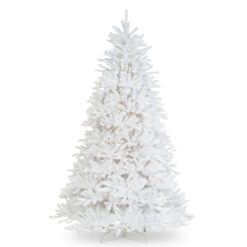 National Tree Company 7-ft Dunhill fir Pre-lit White Artificial Christmas Tree with Clear Incandescent Lights