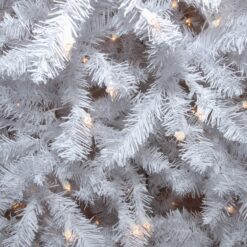 National Tree Company 7-ft Dunhill fir Pre-lit White Artificial Christmas Tree with Clear Incandescent Lights