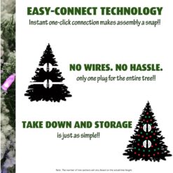 Fraser Hill Farm 7.5-ft Canyon pine Pre-lit Artificial Christmas Tree LED Lights