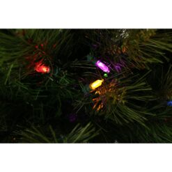Fraser Hill Farm 7.5-ft Canyon pine Pre-lit Artificial Christmas Tree LED Lights