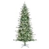 Fraser Hill Farm 9-ft Buffalo fir Pre-lit Slim Artificial Christmas Tree with Clear Incandescent Lights