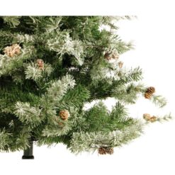 Fraser Hill Farm 9-ft Buffalo fir Pre-lit Slim Artificial Christmas Tree with Clear Incandescent Lights