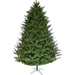 Fraser Hill Farm 7.5-ft Centerville pine Pre-lit Artificial Christmas Tree with White LED Lights