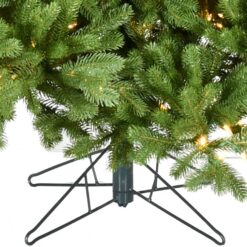 Fraser Hill Farm 8-ft Pine Pre-lit Artificial Christmas Tree with White LED Lights