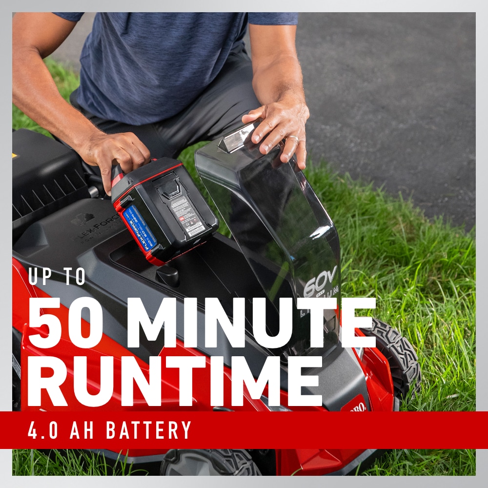 Toro Stripe 60-volt , ( 1 ) 4 Ah 21-in Push Battery Walk Mower