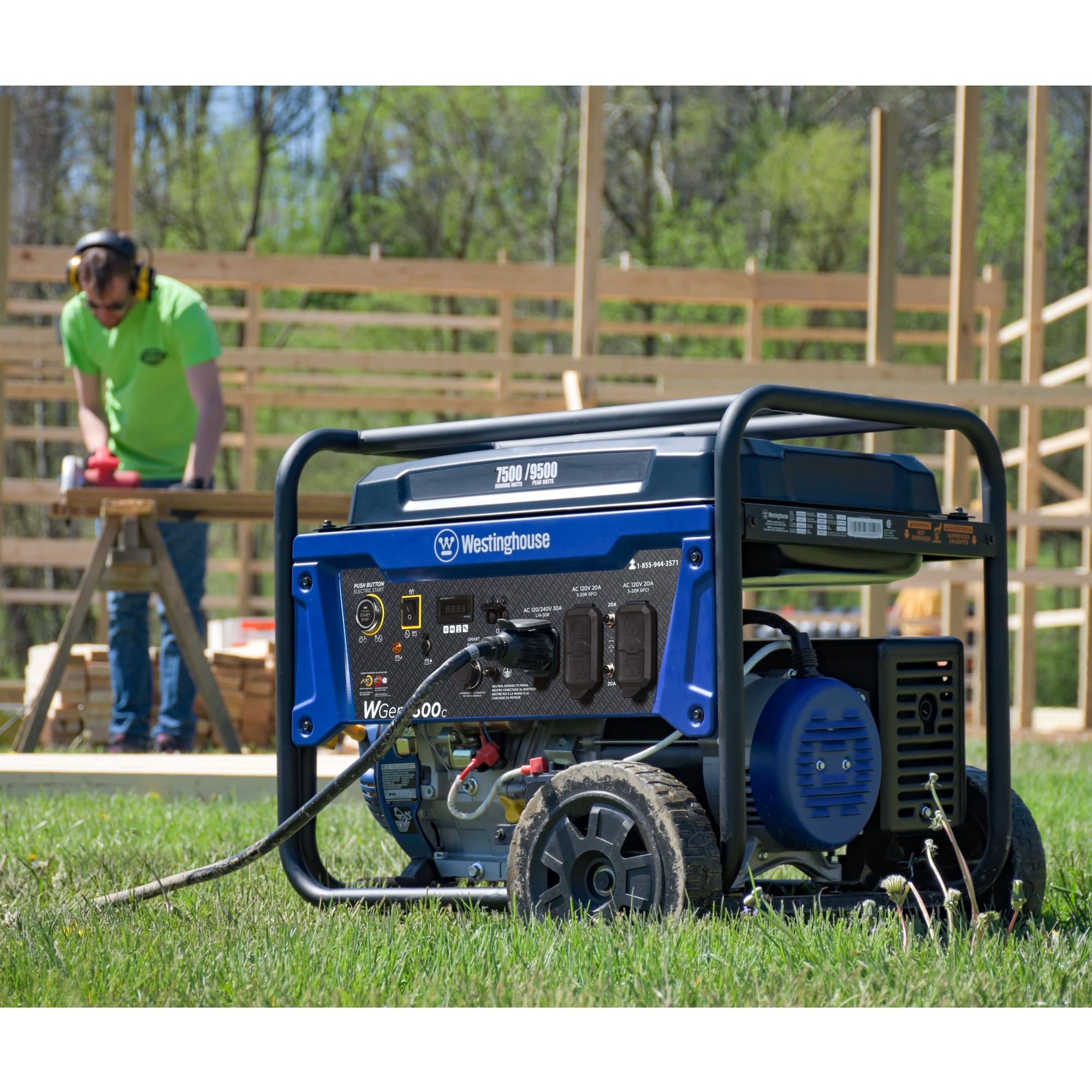 Westinghouse WGen7500c Remote Electric Start 9500 / 7500 -Watt Single fuel Portable Generator