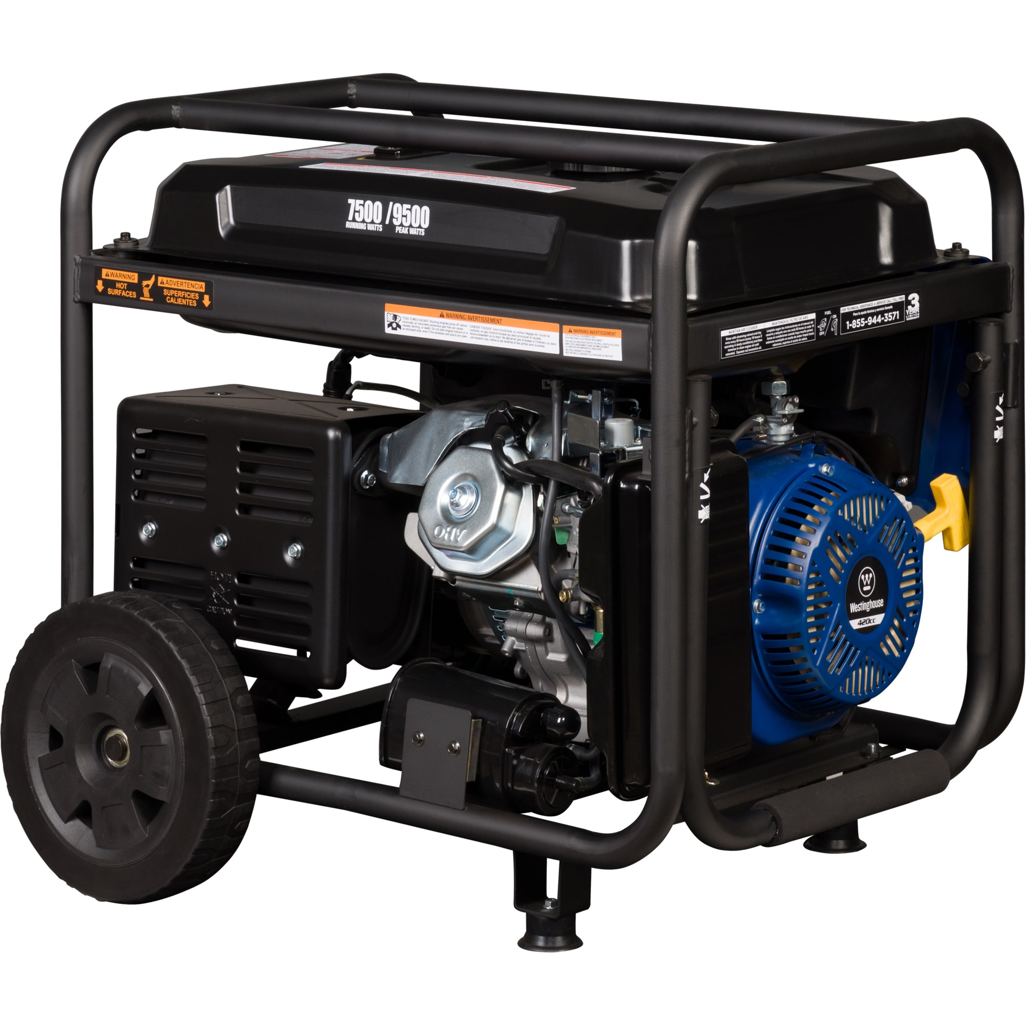 Westinghouse WGen7500c Remote Electric Start 9500 / 7500 -Watt Single fuel Portable Generator