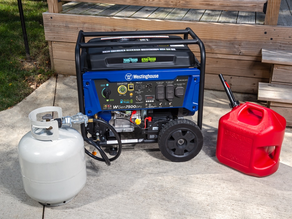Westinghouse WGen7500DFc Remote Electric Start 9500 / 7500 -Watt Dual fuel Portable Generator