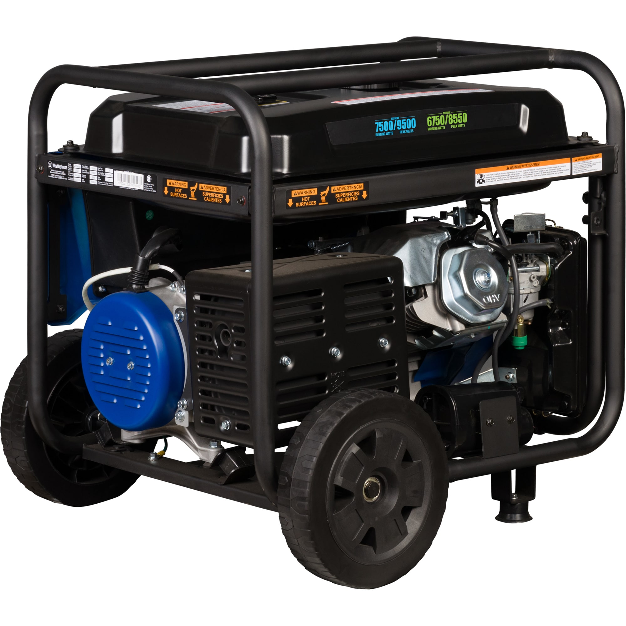 Westinghouse WGen7500DFc Remote Electric Start 9500 / 7500 -Watt Dual fuel Portable Generator