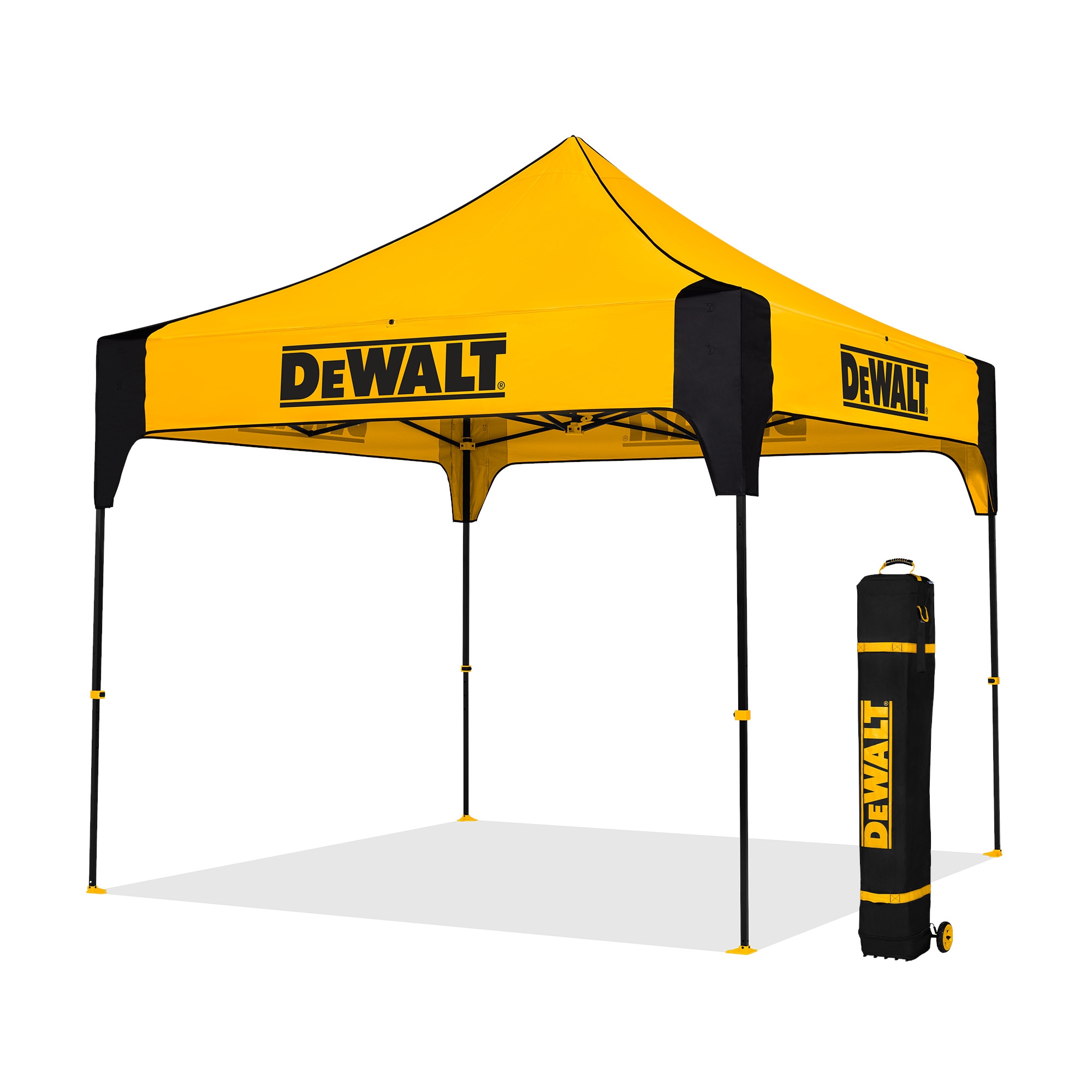 DEWALT 10-ft x 10-ft Square Black Pop-up canopy
