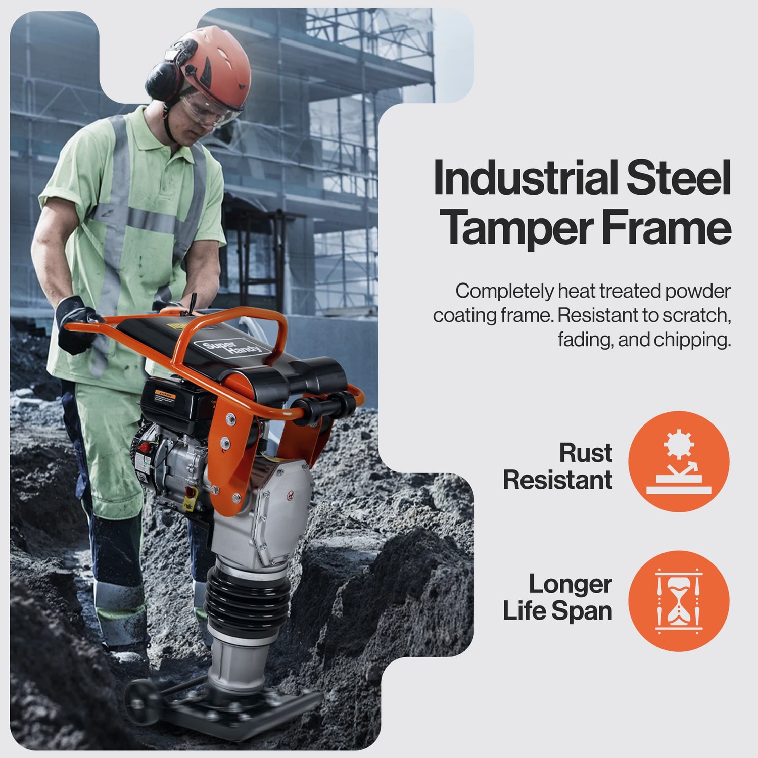 SuperHandy 7 HP 11-in x 13-in Plate Compactor