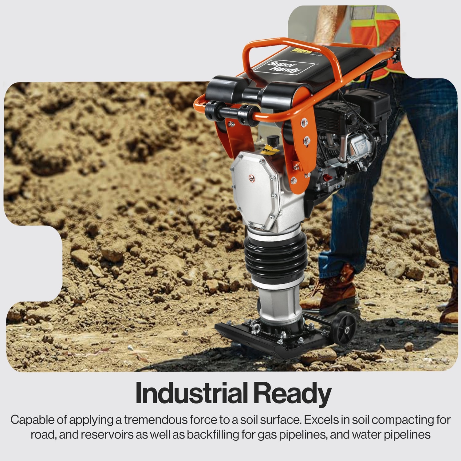 SuperHandy 7 HP 11-in x 13-in Plate Compactor