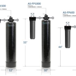 AQUASURE Fortitude Pro Carbon and Sediment Whole House Water Filtration System Dual-Stage 12-GPM 30 Micron