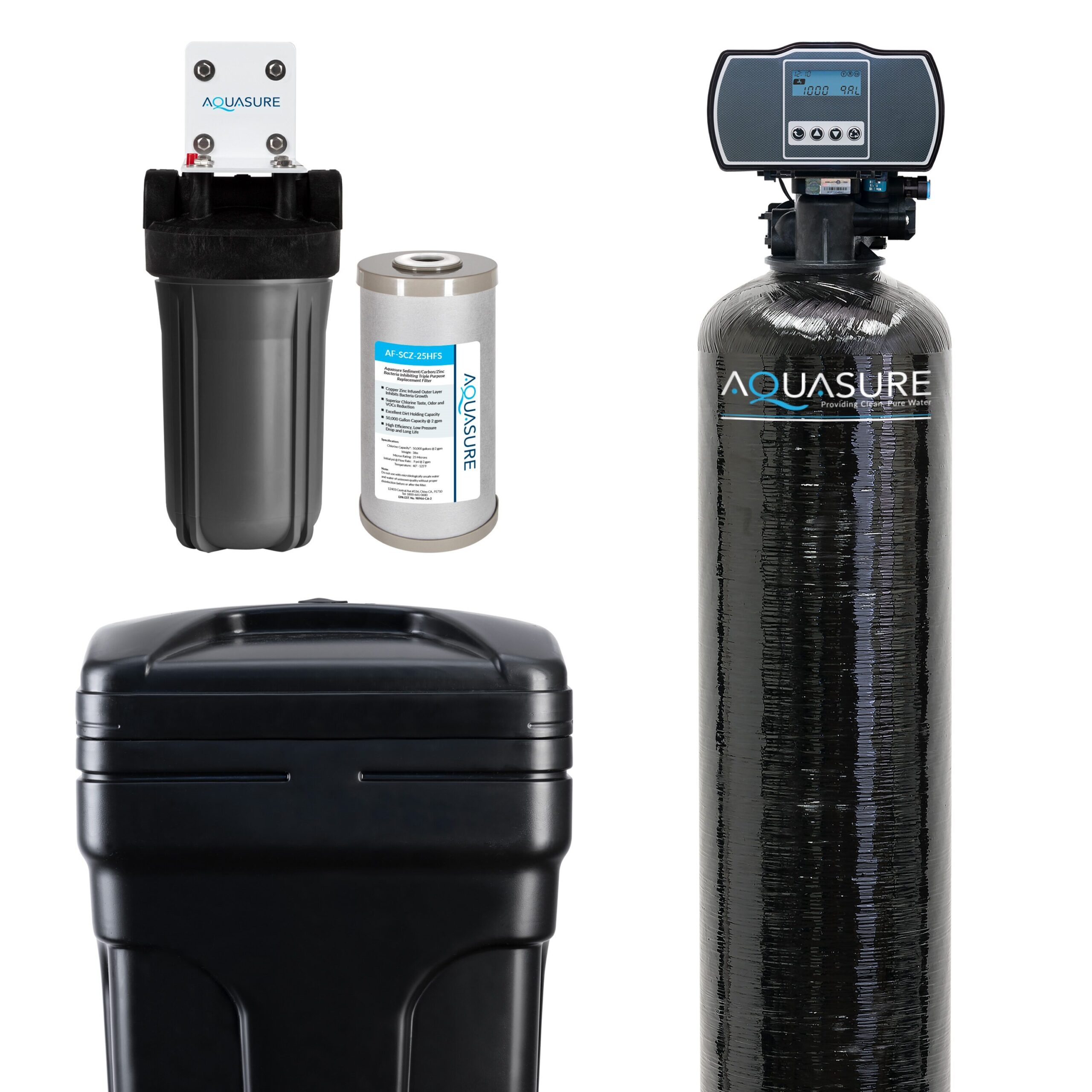 AQUASURE 48000 Grain Harmony Water Softener and Whole House Filtration System