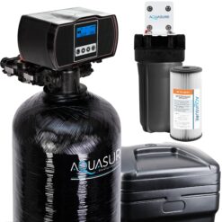AQUASURE 48000 Grain Harmony Water Softener and Whole House Filtration System for Hard Water and Iron Reduction