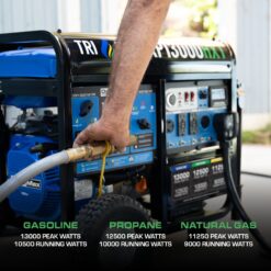 DuroMax 500cc Tri-Fuel Remote Start Home Power Back Up 13000 / 10500 -Watt Tri fuel Portable Generator