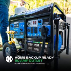 DuroMax 500cc Tri-Fuel Remote Start Home Power Back Up 13000 / 10500 -Watt Tri fuel Portable Generator