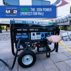DuroMax HX 210cc Electric Start Camping and RV Ready 5500 / 4500 -Watt Dual fuel Portable Generator