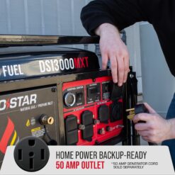 DuroStar 13000 / 10500 -Watt Tri fuel Portable Generator