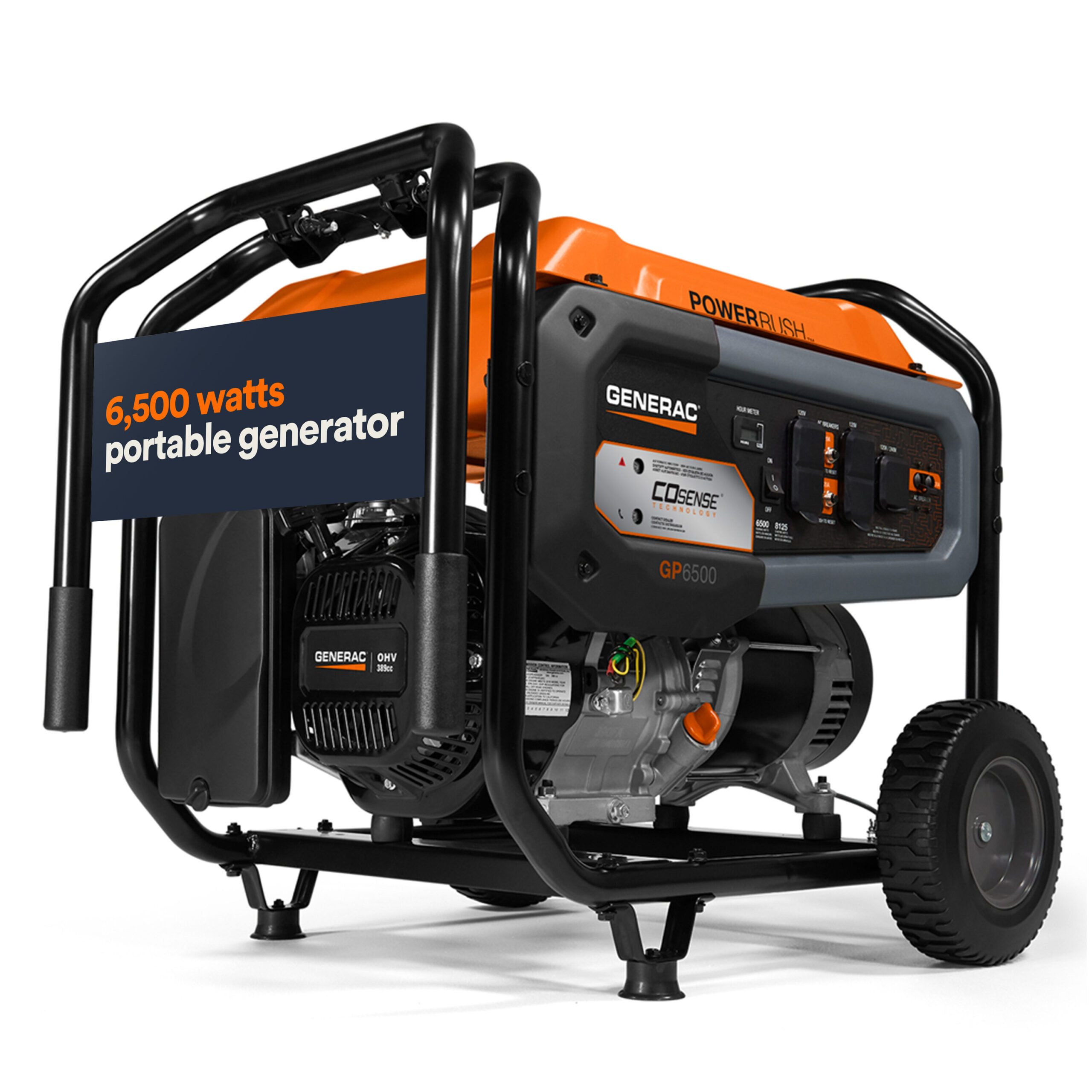 Generac Gas-Powered 8125 / 6500 -Watt Single fuel Portable Generator