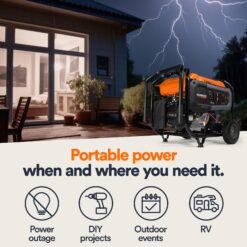 Generac Gas-Powered 49 State 10000 / 8000 -Watt Single fuel Portable Generator