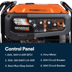 Generac GP 9400 / 7500 -Watt Dual fuel Portable Generator