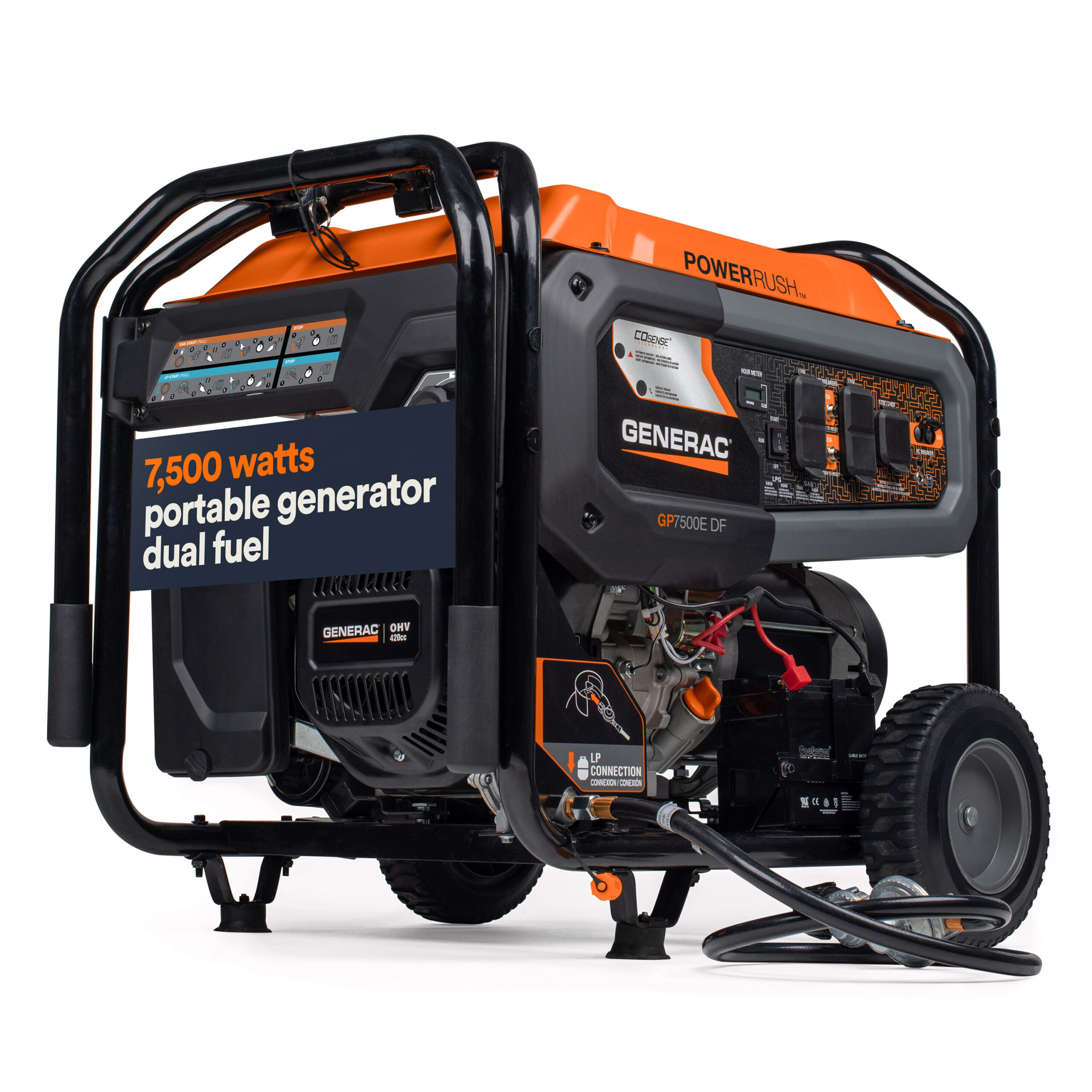 Generac 9400 / 7500 -Watt Dual fuel Portable Generator