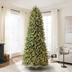 Tree Classics by Balsam Hill 9-ft Classic Fraser Fir Pre-lit Artificial Christmas Tree with Color Changing LED Lights