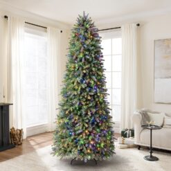 Tree Classics by Balsam Hill 9-ft Classic Fraser Fir Pre-lit Artificial Christmas Tree with Color Changing LED Lights
