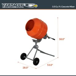 YARDMAX 5.0 CU FT concrete mixer 5.0-cu ft 0.75 -HP Concrete Mixers