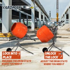 YARDMAX 5.0 CU FT concrete mixer 5.0-cu ft 0.75 -HP Concrete Mixers
