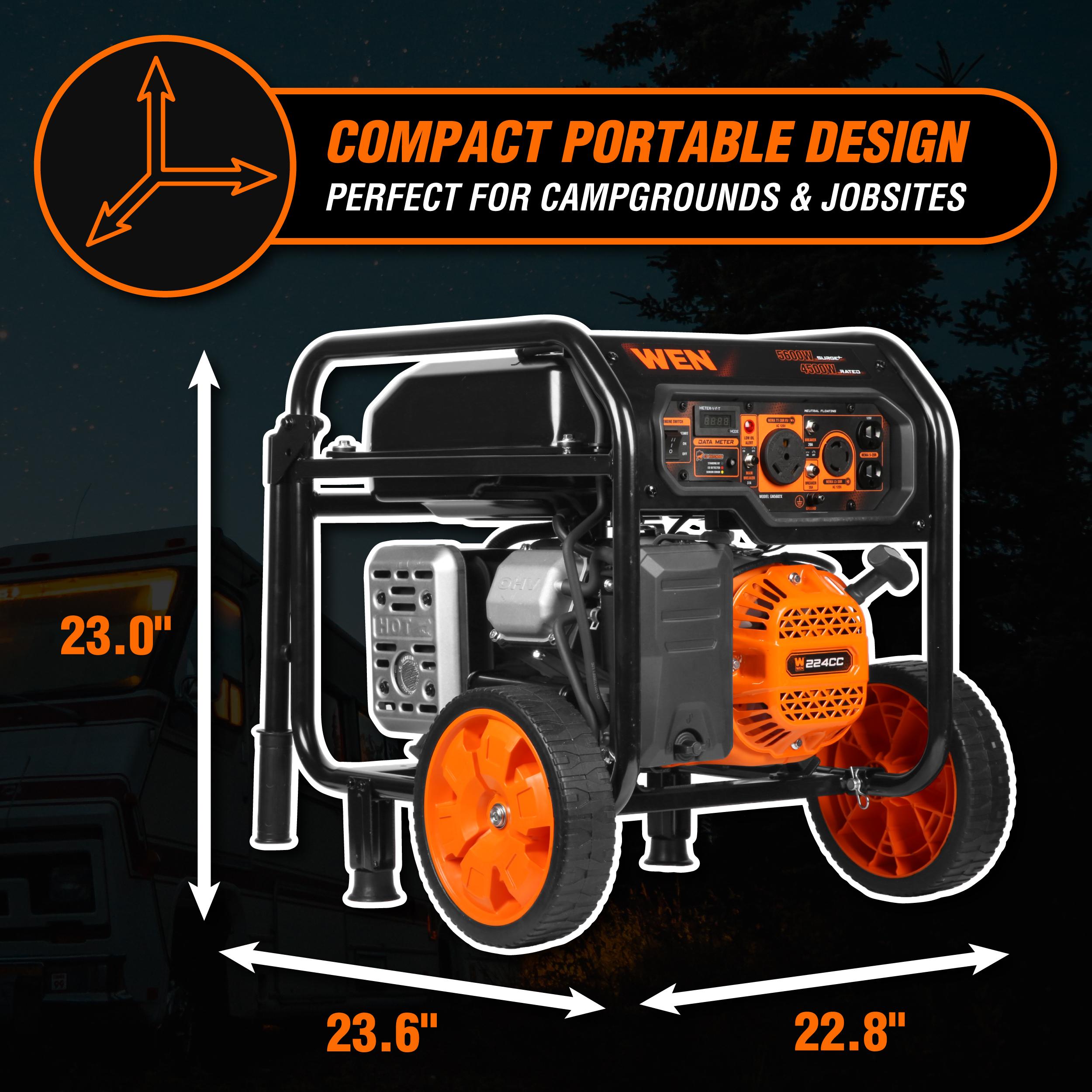 WEN 5600 / 4500 -Watt Single fuel Portable Generator
