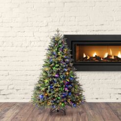 Holiday Living 6-ft Hayden Pine Pre-lit Artificial Christmas Tree with Color Changing LED Lights