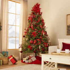 Holiday Living 7.5-ft Slim Parque Pre-lit Artificial Christmas Tree with Color Changing LED Lights