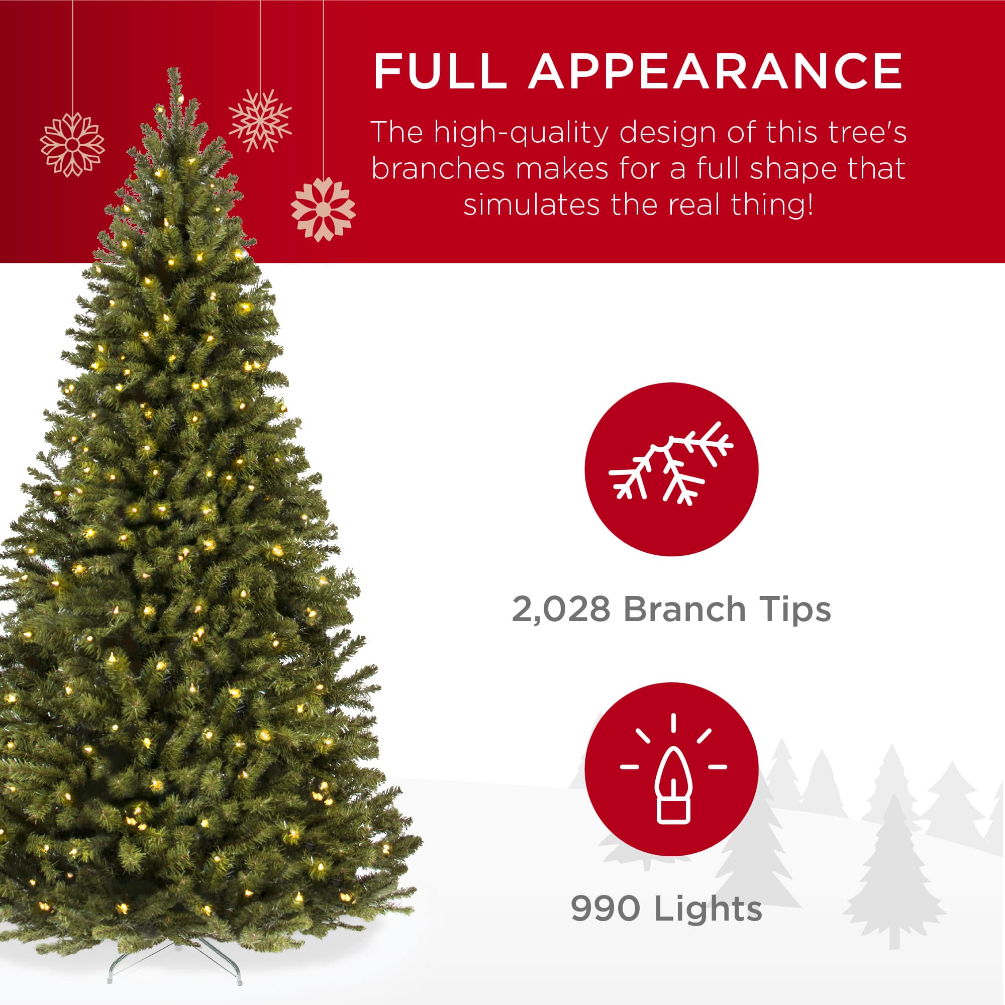 Best Choice Products Pre-Lit Spruce Artificial Christmas Tree w/ Easy Assembly Metal Hinges Foldable Base