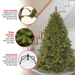 National Tree Company 6.5-ft Pine Pre-lit Artificial Christmas Tree with White Incandescent Lights