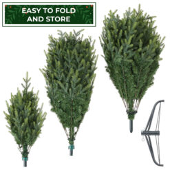 Casafield Pre-Lit Aspen Fir Artificial Holiday Christmas Tree with Stand