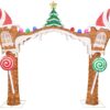 Holiday Living 114-in Freestanding Arch Yard decoration with Multicolor LED Lights