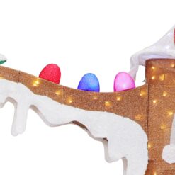Holiday Living 114-in Freestanding Arch Yard decoration with Multicolor LED Lights